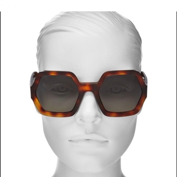 Acetate Octagon Polarized Sunglasses CL401311 Blonde Havana - Picture 6 of 7